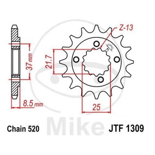 Sprocket z14 520 726 - 520, 726.97.64