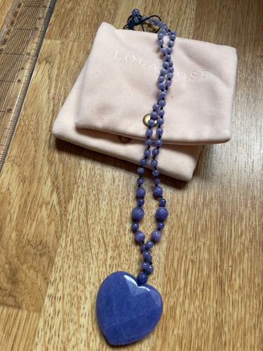 Lola rose blue heart necklace - lola,