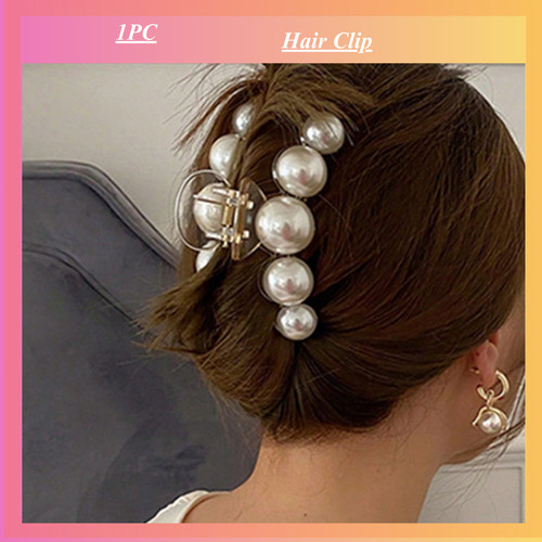 1pc faux pearl hair clip - faux,