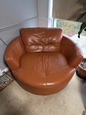 Genuine Orange Leather Swivel