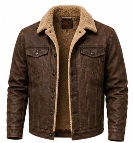 Men vintage brown sherpa - men's,