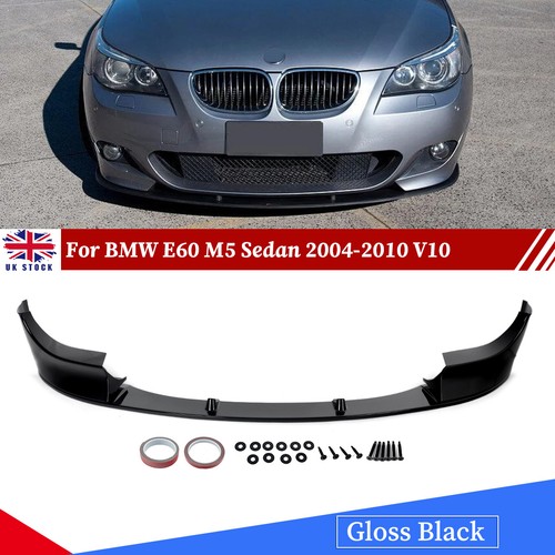 Gloss black front bumper - black,