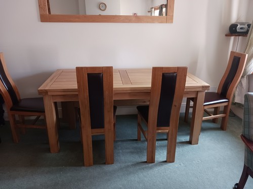 Solid oak extending - solid, dining