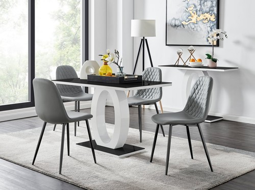 Giovani black glass white - glass,