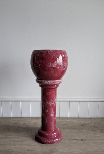 Vintage marbled raspberry pink - marbled,