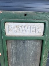 Vintage Power Petrol Pump Advertising Sign  Old Garage Avery hardoll 598 