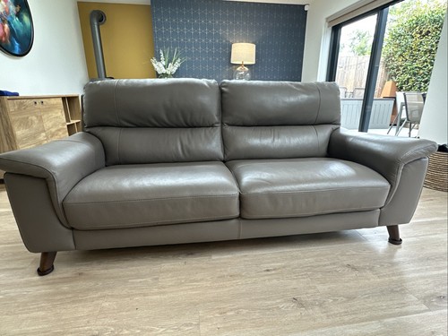 Leather sofa seater - leather, 3-seater