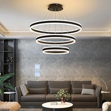 40+60+80CM 100W Modern Circular LED Pendant with Remote Control Three Layers