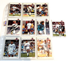 1992 SET OF HAND SIGNED LEEDS UNITED TRADING CARDS AUTOGRAPH UTD PHOTO PANINI