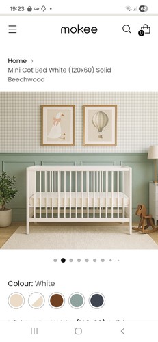 Mokee mini cot bed white - mini,