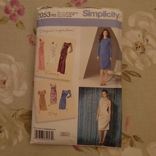 Simplicity 2053 - Misses' Dress in 2 Lengths Bodice Variations Sizes 14-22 Cut