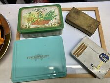 Four Vintage Tin Boxes