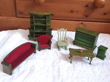 Sylvanian Families Vintage Green Furniture Bundle bedroom lounge sofa