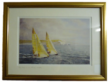 'The Race is on off the Needles' Framed Signed Print by Robin Davidson