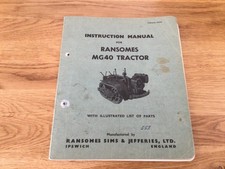 Ransomes MG40 instruction