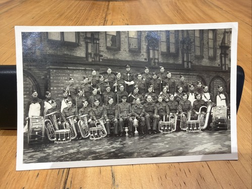 Old postcard brass band - ,