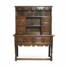 Victorian Oak Welsh Dresser Antique Sideboard Cupboard C.1880