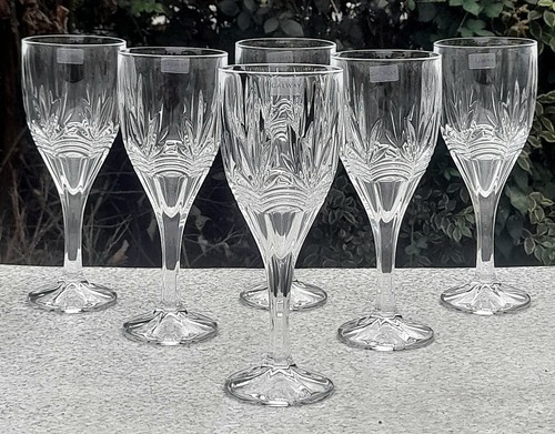 Six galway crystal - galway, wine