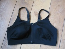 M&S black sports bra, 38DD, front zip fastening