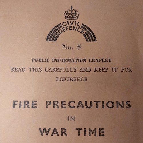 Fire precautions wartime - in,