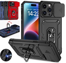Case For iPhone 15 14 Pro Max Plus 13 Ring Armour Shockproof Stand Phone Cover