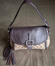 Gucci Monogram Horsebit Shoulder Bag