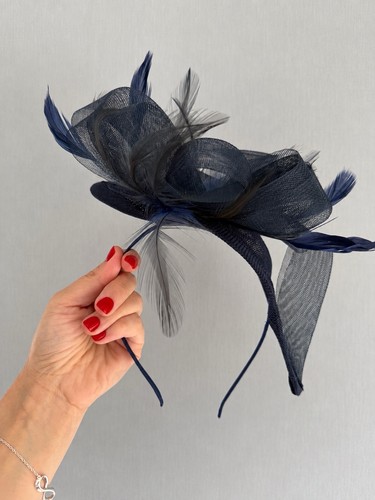 Navy fascinator headband - navy,
