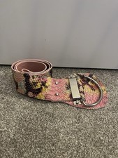Nanni Leather Belt Pink Mock