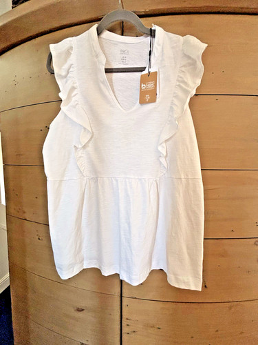 Ladies white cotton top - white,