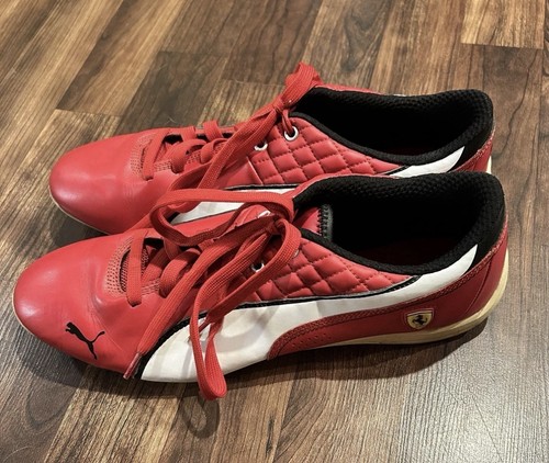 Puma ferrari leather shoes red - leather,