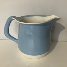 Figgjo Flint Norway Crocus Jug Milk Pitcher Blue White Vintage Scandinavian