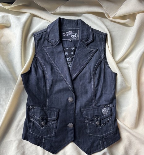 Grunge dark denim jacket - grunge,