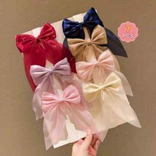 7PCS Hair Bow Clips Set for