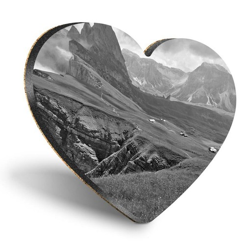 Heart mdf coasters - -, bw
