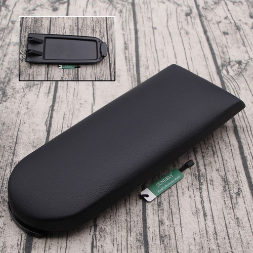 Black leather armrest centre - armrest,