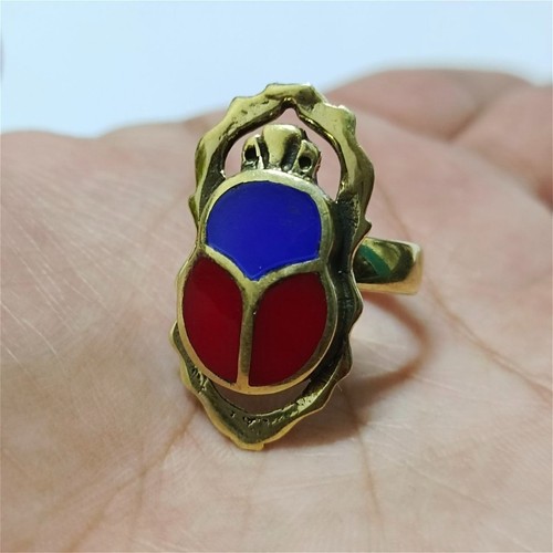 Vintage scarab beetle ring