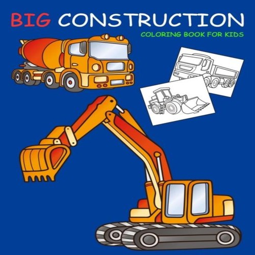 Big construction coloring - construction, book
