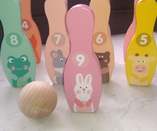 Kids Wooden Indoor Bowling Set