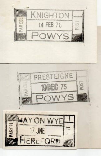 Wales parcel postmarks - wales, x