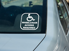  Wheelchair Access Vinyl Decal - Wheelchair Disabled Access Car Van Vehicle 