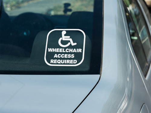 Wheelchair access vinyl decal - ,