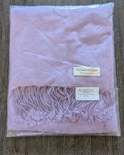 Pure Cashmere Diamond Weave Sweet Lilac Pashmina Shawl 28" x 78" BNWT