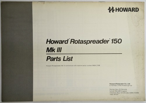 Howard rotaspreader 150 iii - mk,