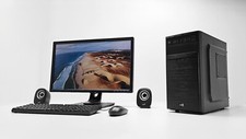Fast Quiet Home Office Desktop Tower PC Computer Intel i7 DDR4 SSD Bundle Wifi