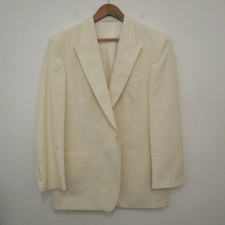 Vintage Cream Tuxedo Blazer 42