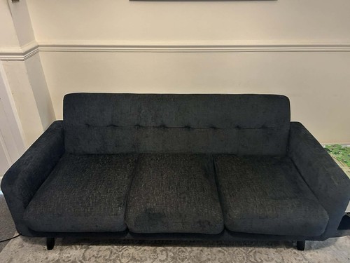 Grey fabric seater sofa - fabric, 3-seater
