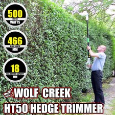 Long Reach Telescopic Pole Hedge Trimmer Cutter Wolf Creek Electric HT50 500w