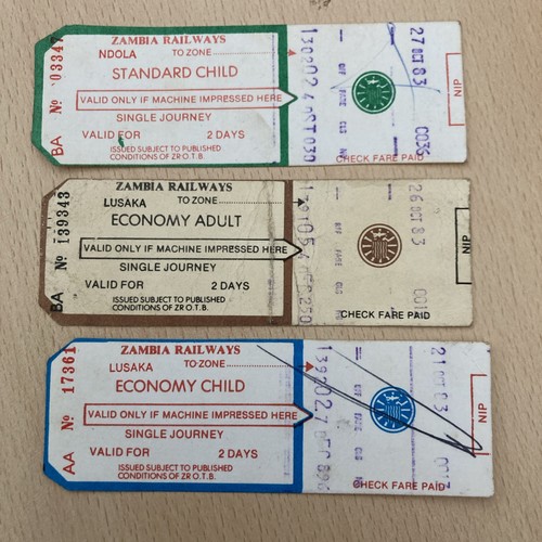 Railway ticket 3 x - ,