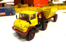 CORGI.1:43. MERCEDES UNIMOG & GOOSE NECK REAR DUMPER TIPPING TRAILER.REAR DUMPER