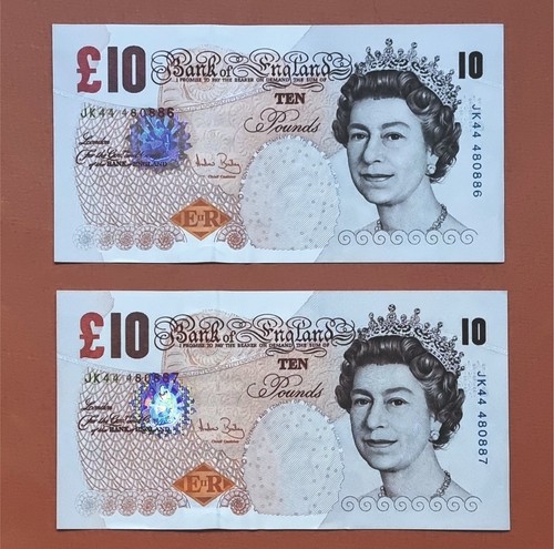 Old paper 10 ten - £10, pound